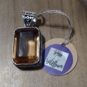 Morganite Sterling Silver Pendant